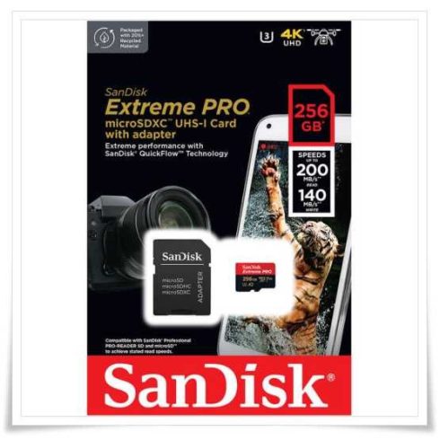 SanDisk Extreme Pro microSDXC 256GB (SDSQXCD-256G-GN6MA)