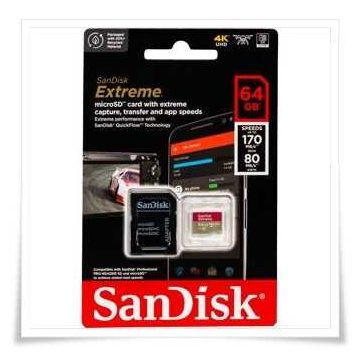    SanDisk Extreme microSDXC 64GB UHS-I/U3/A2/CL10 (SDSQXAH-064G-GN6MA)