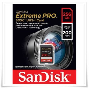   SanDisk Extreme PRO SDXC 256GB UHS-I/U3/C10 (SDSDXXD-256G-GN4IN)
