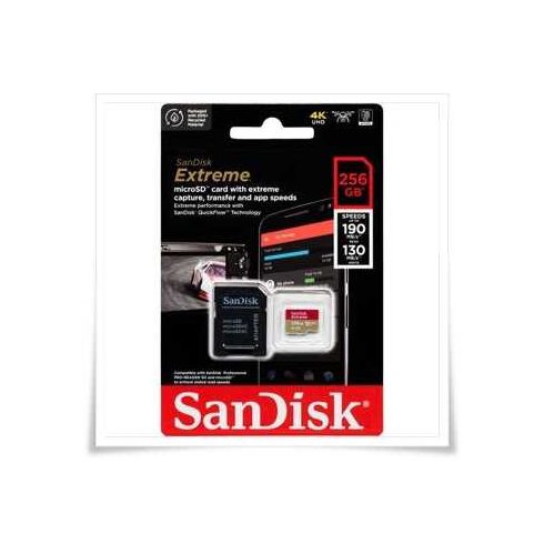 SanDisk Extreme microSDXC 256GB UHS-I/U3/A2/CL10 (SDSQXAV-256G-GN6MA)