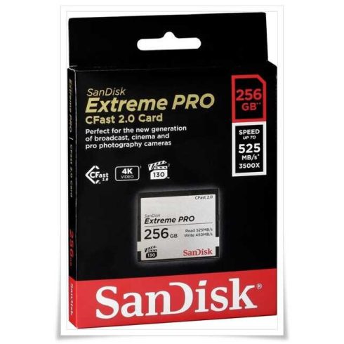 SanDisk CFAST 2.0 VPG130 256GB Extreme Pro SDCFSP-256G-G46D