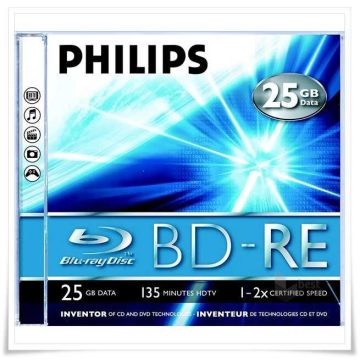 1x5 Philips Blu-Ray ReWritable 25GB 2x JC