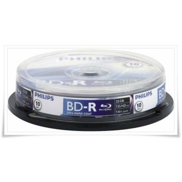 1x10 Philips Blu-Ray ReWritable 25GB 2x SP