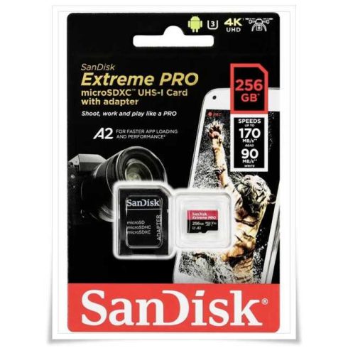 SanDisk microSDXC A2 170MB 256GB Extreme Pro SDSQXCZ-256G-GN6MA