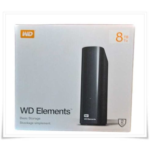 Western Digital WD Elements Desktop Hard Drive 8TB USB 3.0 (WDBWLG0080HBK-EESN)