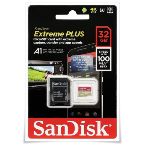 SanDisk microSDHC 100MB A1 32GB Extreme Plus SDSQXBG-032G-GN6MA